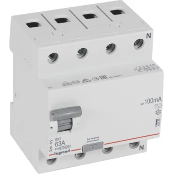 Proudový chránič RX3 CHRÁN. 4P 63A 100MA AC *402068 Legrand