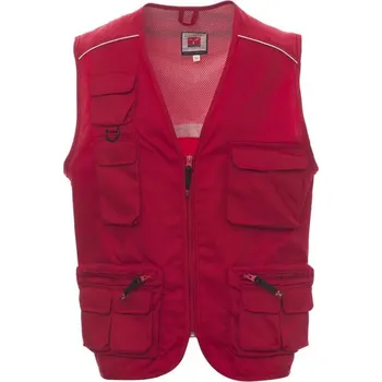 Pánská mikina Pánská pracovní vesta POCKET, Payper Barva: červená, Velikost: 3XL