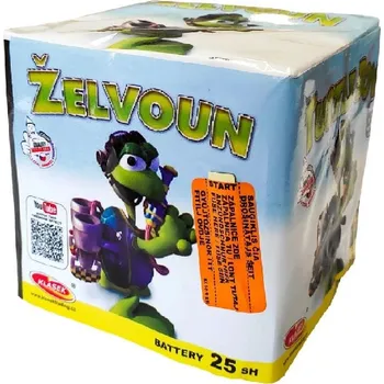 Zábavní pyrotechnika Kompaktní ohňostroj ŽELVOUN 25 ran 20mm