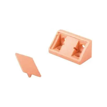 Nábytkové kování Úhelník spojovací dvojtý barva: transparetní mléčný