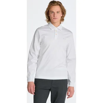 Pánská košile POLOKOŠILE GANT MERCERIZED LS JERSEY RUGGER WHITE