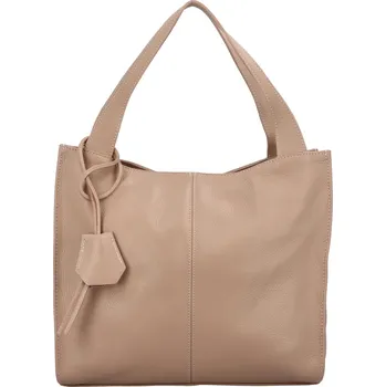 Kabelka Dámská kožená kabelka růžová - ItalY Methy béžová