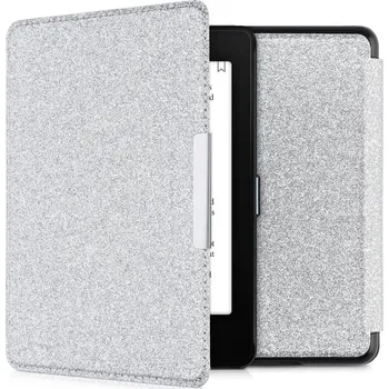 Pouzdro na čtečku elektronické knihy Pouzdro KW Mobile - Glitter Uniform - KW4664470 - pro Amazon Kindle Paperwhite 4 (2018) - stříbrné + BONUSY