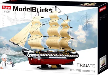 Stavebnice Sluban Sluban Model Bricks M38-B0836 fregata plachetní válečná loď