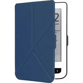 Pouzdro na čtečku elektronické knihy Pouzdro Origami Durable Lock pro Pocketbook 614 / 615 / 624 / 625 / 626 - tmavě modré, stojánek, magnet + BONUSY