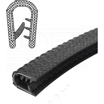 kabelová chránička WAPRO OHV-165-46 ohebná ochrana hrany plechu PVC (lemovka), s ocelovým vyztužením 4-6,1mm