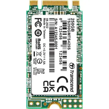 Pevný disk TRANSCEND MTS425S 250GB SSD disk M.2 2242, SATA III, TLC, 500R/330W