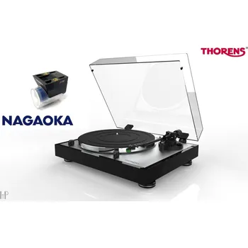 Gramofon Thorens TD 402 DD + Nagaoka JT-80LB - gramofonový přístroj s přímým pohonem - černý