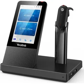 Sluchátka Yealink WH67 DECT základna s dotykovým LCD a s náhlavní soupravou do jednoho ucha