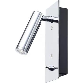 Nástěnné svítidlo ACA Lighting LED nástěnná bodová lampička s vypínačem INYOKA 3W/230V/4000K/210Lm/50°/IP20, chromová