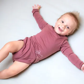 Kojenecký body Tarua Merino body pro miminka – pivoňková se zajíčkem Velikost: 86/92