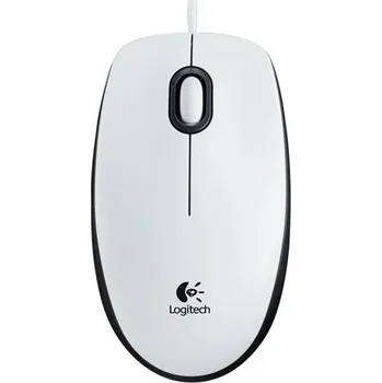 Myš Logitech M100, optická myš, bílá, USB