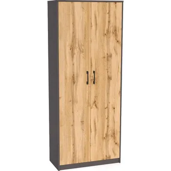 Šatní skříň Policová skříň MAX 7 grafit/dub wotan