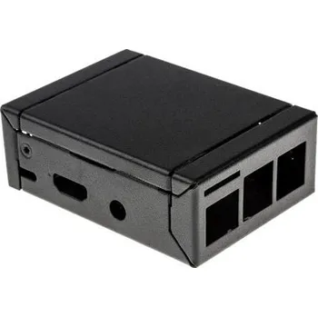 Elektronická stavebnice Pouzdro Raspberry Pi Kov Černá 32 x 65.5 x 89.5mm
