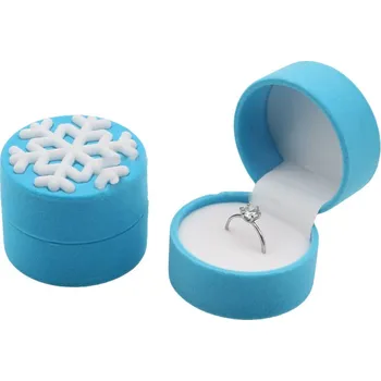 Dárková krabička Dárková sametová krabička na šperky sněhová vločka