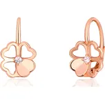 JVD Dámské rose gold stříbrné náušnice se zirkony klasické SVLE1515XH2ROXS