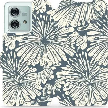 Pouzdro na mobilní telefon Flipové pouzdro Mobiwear - Motorola Edge 40 Neo - VA42S Exploze květů (Knížkové flip pouzdro, obal, kryt na mobil Motorola Edge 40 Neo - VA42S Exploze květů, materiál Umělá kůže + TPU - ochrana 360°, stojánek, silikonová vanička, magnetické zavírání)