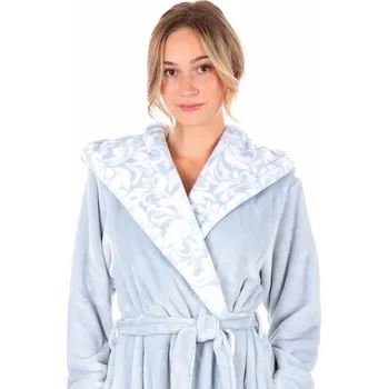 Dámský župan Župan s kapucí Flora ledově modrá 39 56 5251 - L
