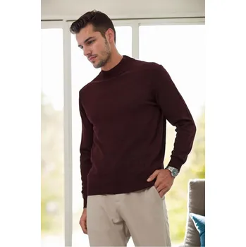 Dámský svetr 64721 Dewberry Half Turtleneck Woolen Mens Knit Sweater-BORDEAUX dewberry černá 2955447