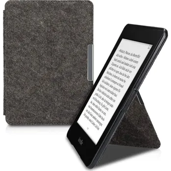 Pouzdro na čtečku elektronické knihy Pouzdro KW Mobile - Origami Felt - KW4690801 - pro Amazon Kindle Paperwhite 1/2/3 - tmavě šedé + BONUSY