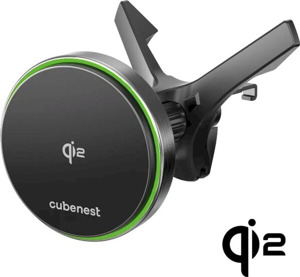 CubeNest SQ1C0 Qi2 (MagSafe) držák do auta s nabíjením černý