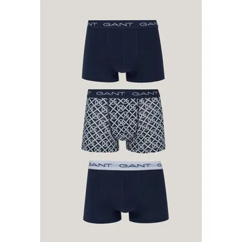 Pánské oblečení SPODNÍ PRÁDLO GANT G PATTERN TRUNK 3-PACK EVENING BLUE