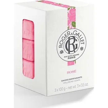 Kosmetická sada Roger & Gallet - Rose Soap Box Set Dárkové sady unisex