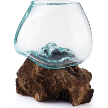 Dóza na potraviny Dóza sklo s kořenem malá 06