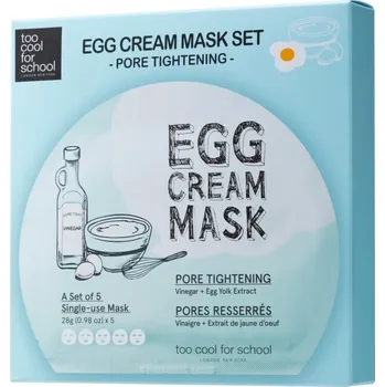 Pleťová maska Too Cool For School - Egg Cream Mask Pore Tightening Set Hydratační masky unisex