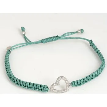 Náramek Provázkový náramek se stříbrným srdíčkem SVLB0468X61MA00