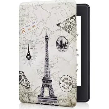 Pouzdro na čtečku elektronické knihy Armori Trimer T120, pouzdro pro Amazon Kindle Paperwhite 1/2/3 - magnetické zavírání, AutoSleep, motiv Paris + BONUSY