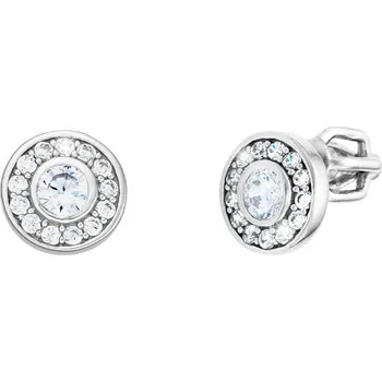 Náušnice Bealio BEALIO Stříbrné náušnice KOLEČKO zářivé 03-13215-2869