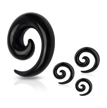 Piercing Roztahovák spirála černá (2 mm)
