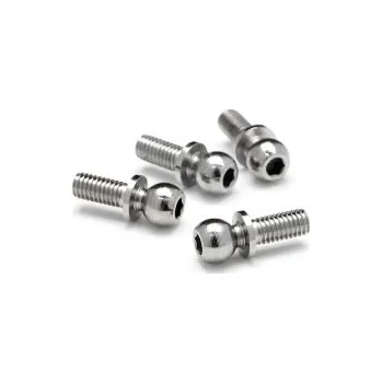 RC vybavení Koule 4,3x11,5mm (4-40/imbus/stříbrné/4ks)