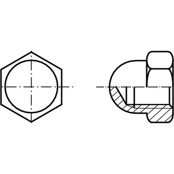 Matice PROFISTYL DIN 1587 matice klobouková pev.6 pozink Varianta: DIN 1587 klobouková matice ZnB M4