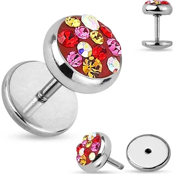 Piercing Piercing falešný plug se zirkony HWPSFX0125