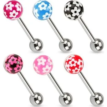 Piercing Piercing do jazyku činka Kytičky HWBAB05