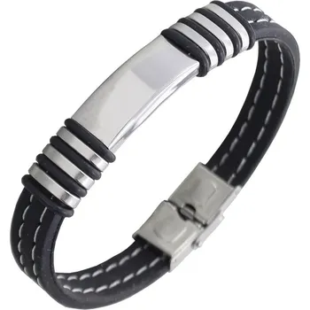 Náramek Kaučukový náramek prošívaný