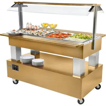 Vinotéka ROLLER GRILL International SALÁTOVÉ BARY STŘEDOVÉ SB 40 C - VYHŘÍVANÉ Varianta: SALÁTOVÝ BAR STŘEDOVÝ VYHŘÍVANÝ SB 40 C - WENGE