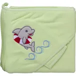 Scarlett Froté ručník - delfín s kapucí Zelená