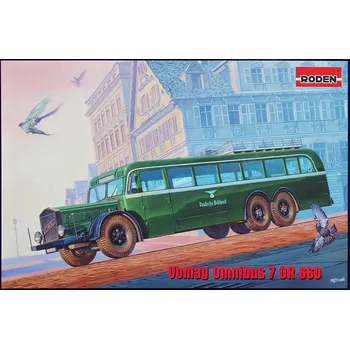Plastikový model Roden 1/72 VOMAG 7 OR 660 German heavy 3-axle omnibus