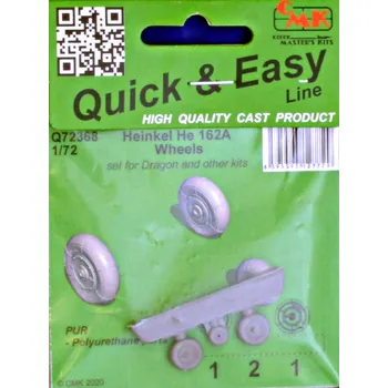 Plastikový model CMK 1/72 Heinkel He 162A Wheels (DRAG)