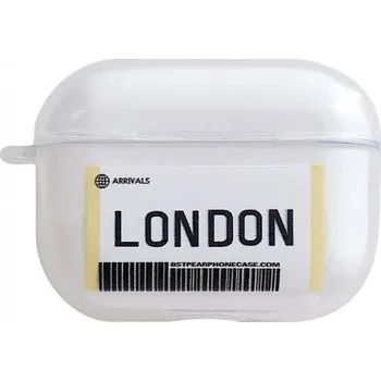 Pouzdro na mobilní telefon Silikonový obal v designu letenky pro AirPods Pro - Londýn