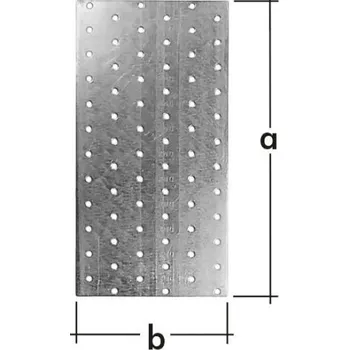 Spojovací materiál motoru PP14 - destička perforovaná 260x100x2,0 mm (Deska zinkovaná plechová)