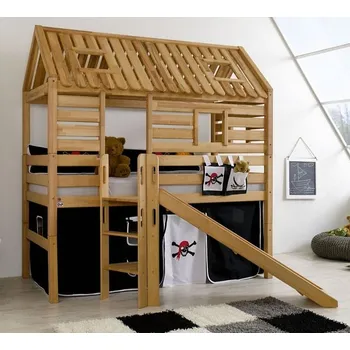 Dětská postel domeček se skluzavkou TOMAS