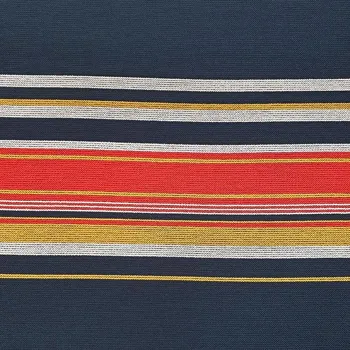 Kabátovina modrá, barevné pruhy, š.150