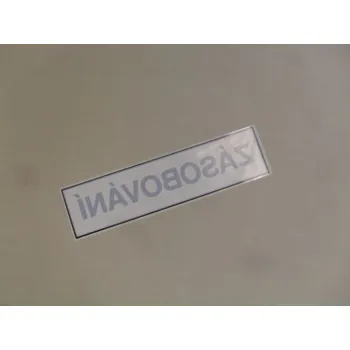 Samolepicí dekorace na vozidlo Samolepka vnitřní Zásobování 7,5x29cm