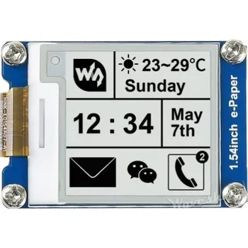 Vývojová deska Waveshare 1,54" 200 x 200 e-paper displej HAT - 2 barvy