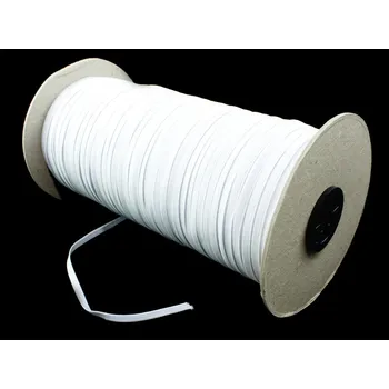 Textilní guma Pruženka líčková 4 mm bílá