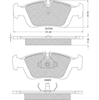 Brzdová destička Sada brzdových destiček STARLINE